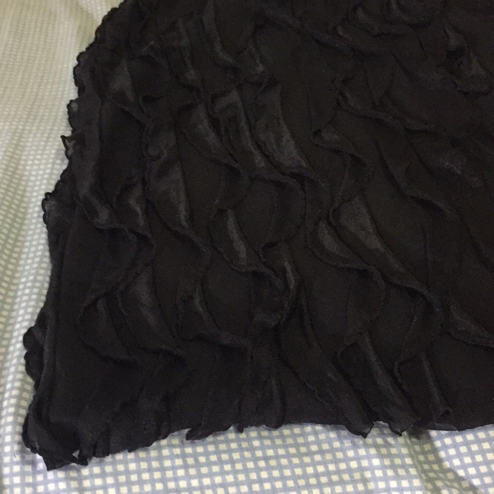 Racerback Black Ruffle Tank - Picture 2 of 2